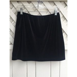 Velvet Mini Skirt